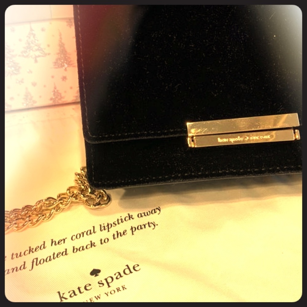Kate spade velvet purse with tags